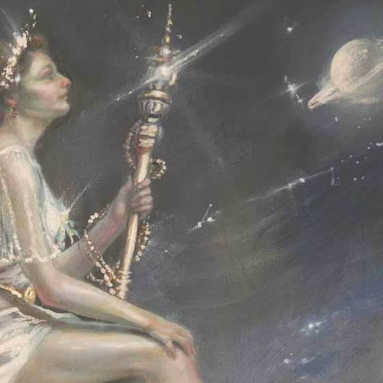 Gloriana, Celestial Realism Oil Painting