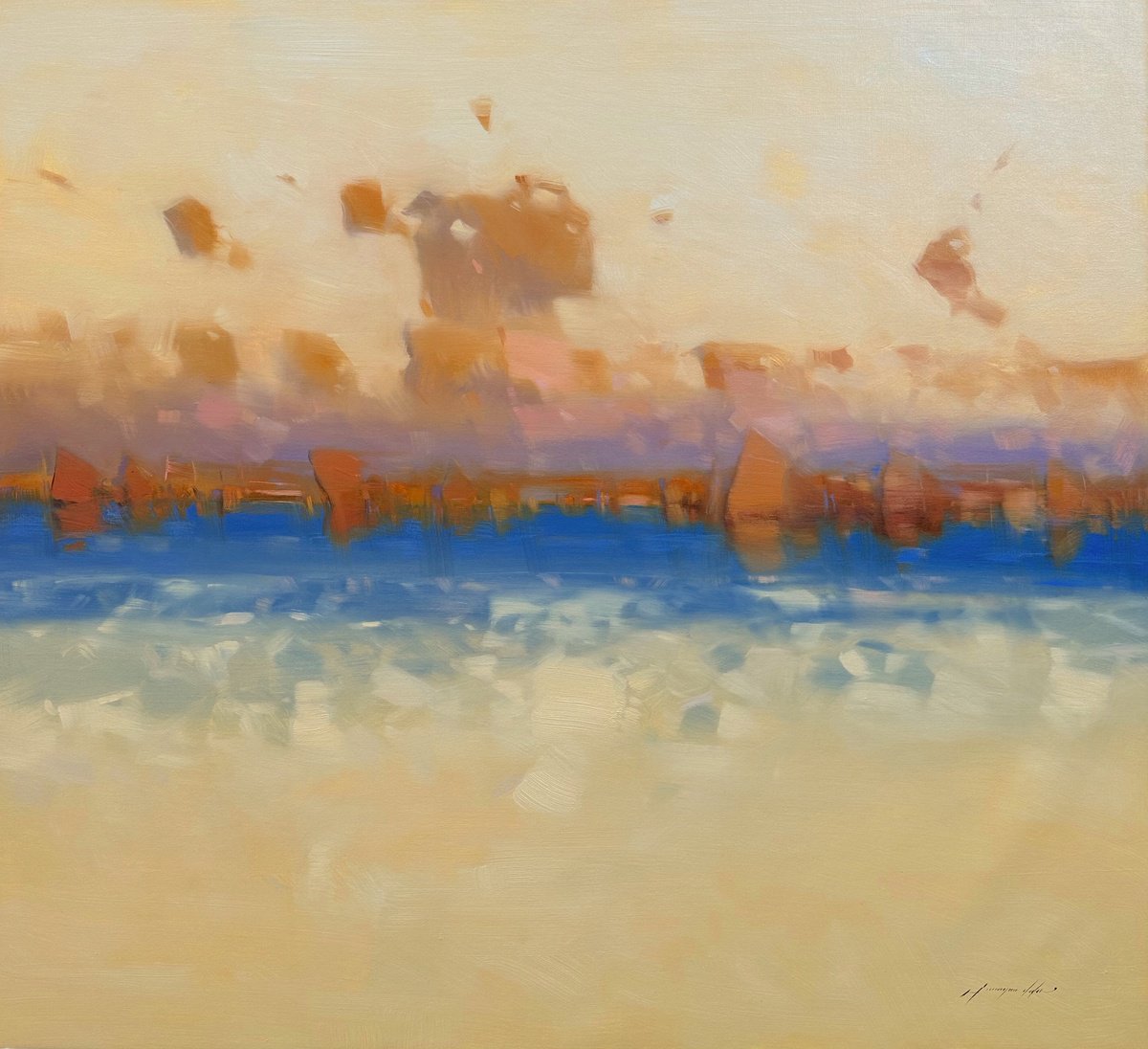 Cream Sunset By Vahe Yeremyan, 44 X 40, Artwork For Sale On Artfinder