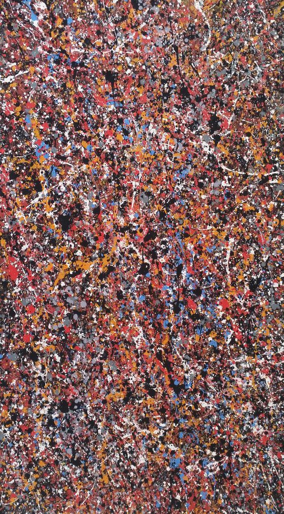 Modern Abstract Jackson Pollock style painting by M.Y.