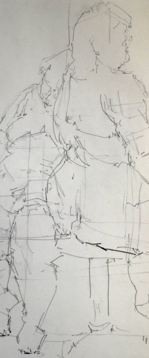 Female Nudes drawing No 651 by Ian McKay