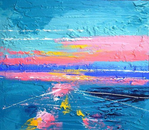 The Road Home abstract landscape by Stuart Wright