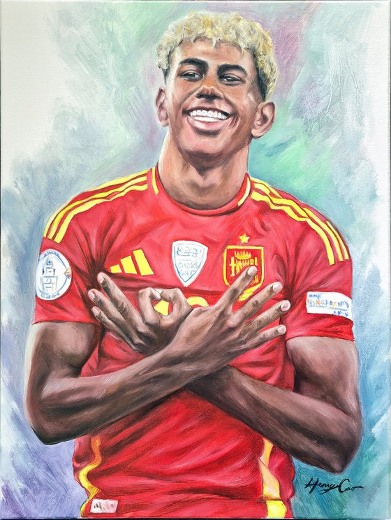 Oil Painting Lamine Yamal