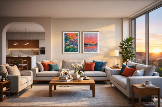 A Letter Written in Light - Framed diptych