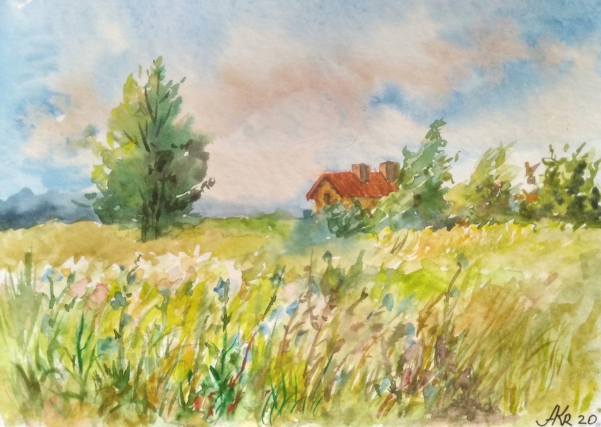 Meadow landscape by Ann Krasikova