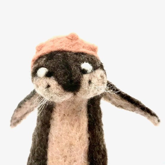 Miss Rose felted wool rabbit