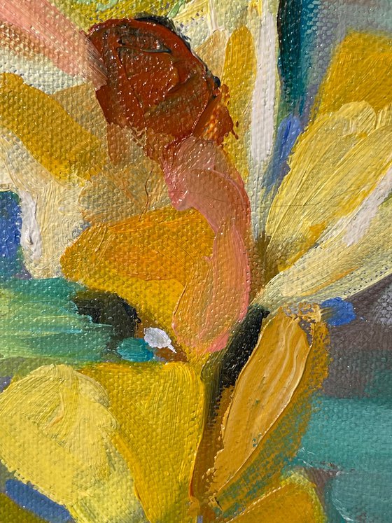 Moments of Gold and Turquoise: Ephemeral Daffodils