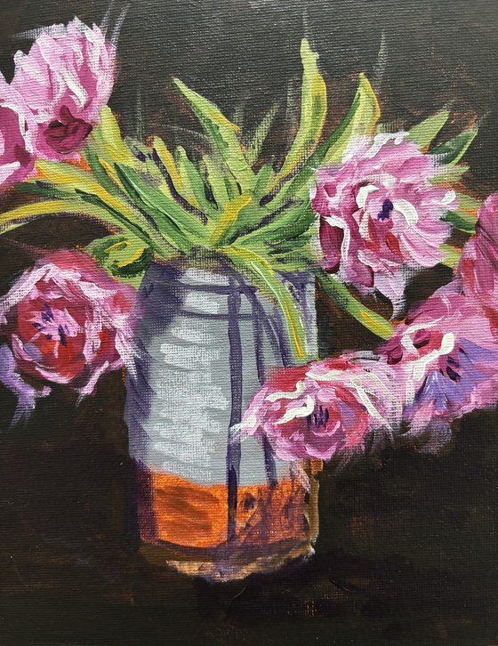 Pink Tulips Still Life