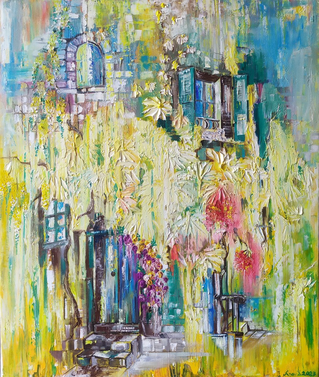 Abstract Portrait Oil Painting By Arevik Gasparyan, 20 X 24, Morning, Original Artwork