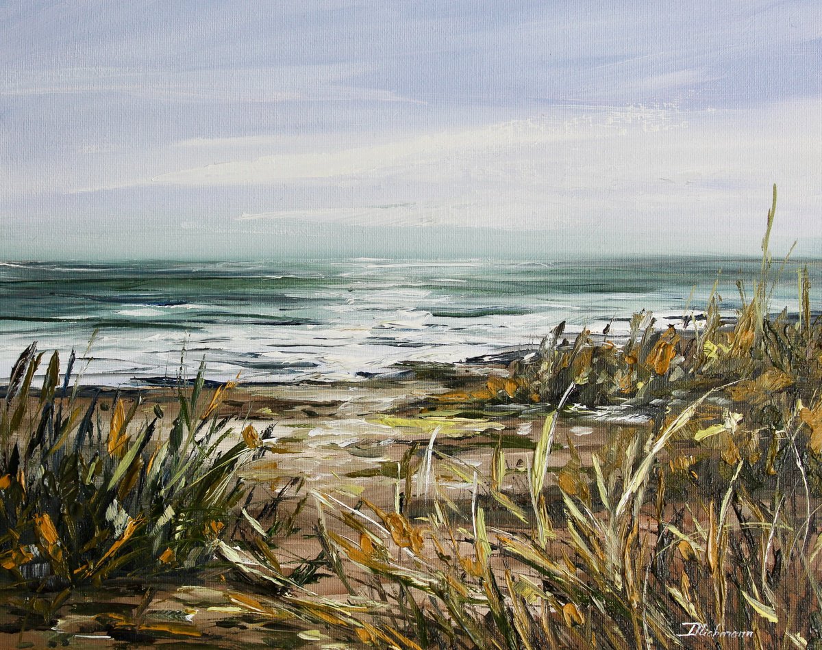 Impressionistic Landscape Oil Painting By Liza Illichmann, 12 X 9", Cozy Evening, Original Artwork