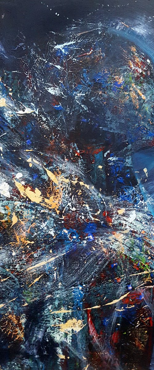 Eclectic alien angel spiritual bizare composition by romanian master painter O KLOSKA by Kloska Ovidiu