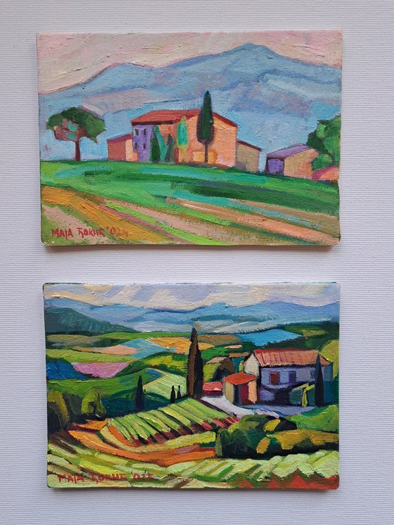 Set of two paintings, 10