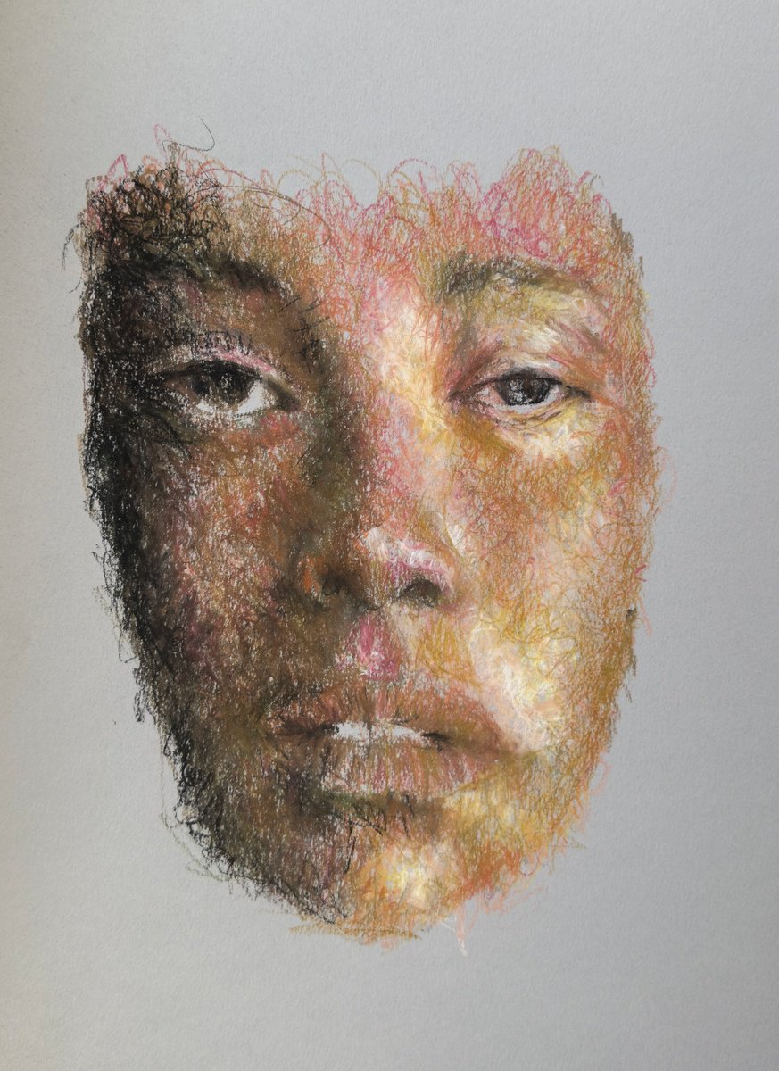 Expressive Pastel Drawing , Faces - Desire By Jayme Mestieri, 14 X 18, Artwork For Sale On Artfinder