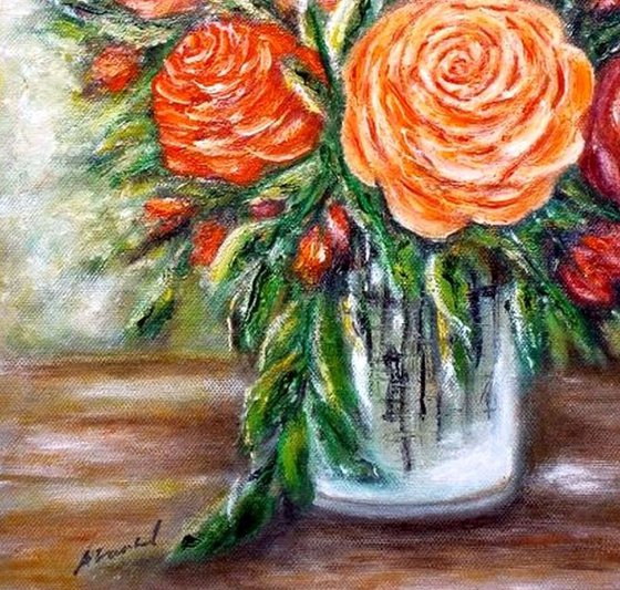 Rose in a vase..