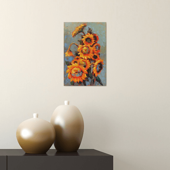 Sunflowers Ablaze