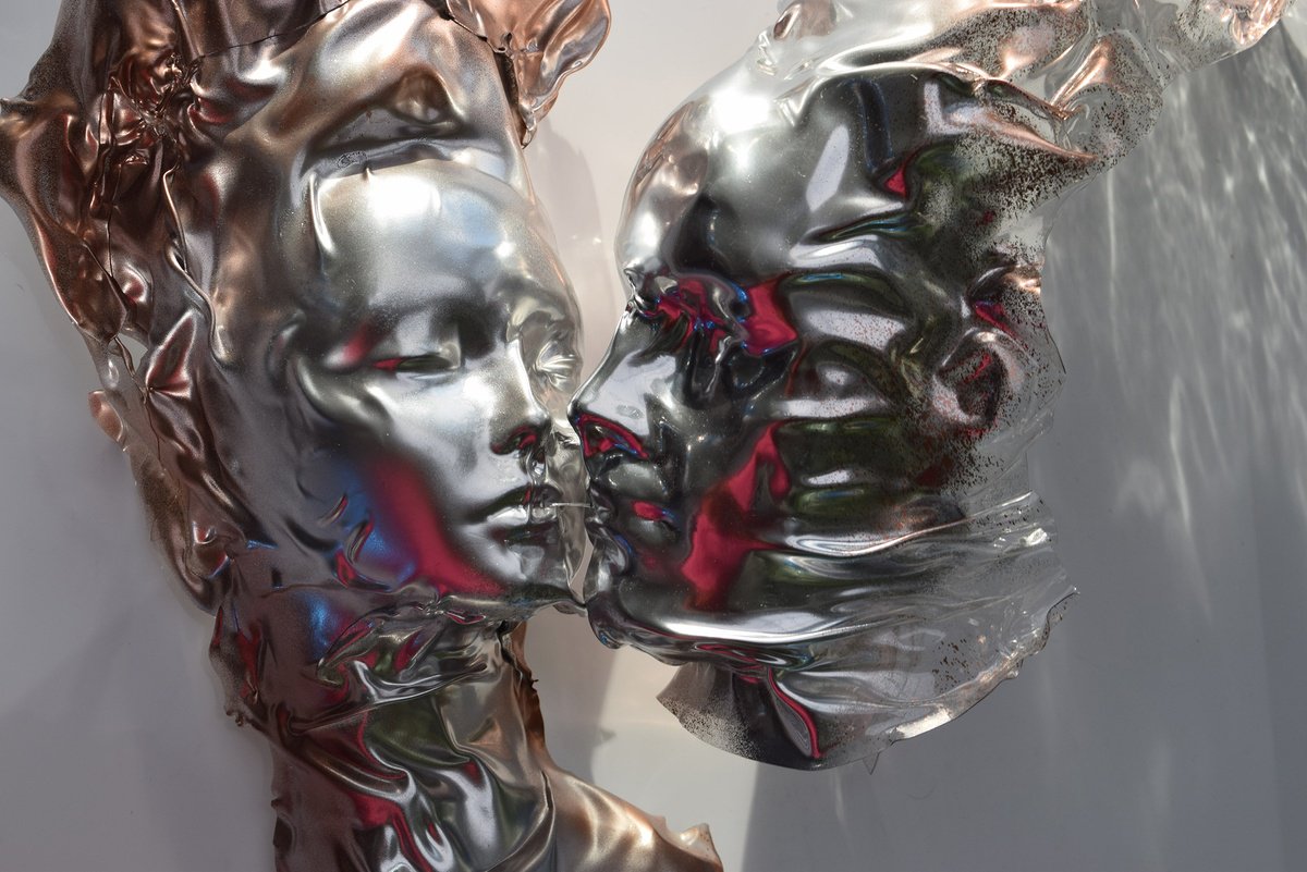 Urban And Pop Sculpture , The Kiss By Anna Sidi-Yacoub, 24 X 35, Artwork For Sale On Artfinder