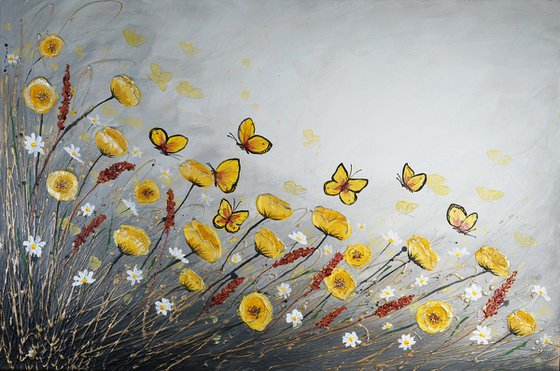 Dancing Butterflies in a Field