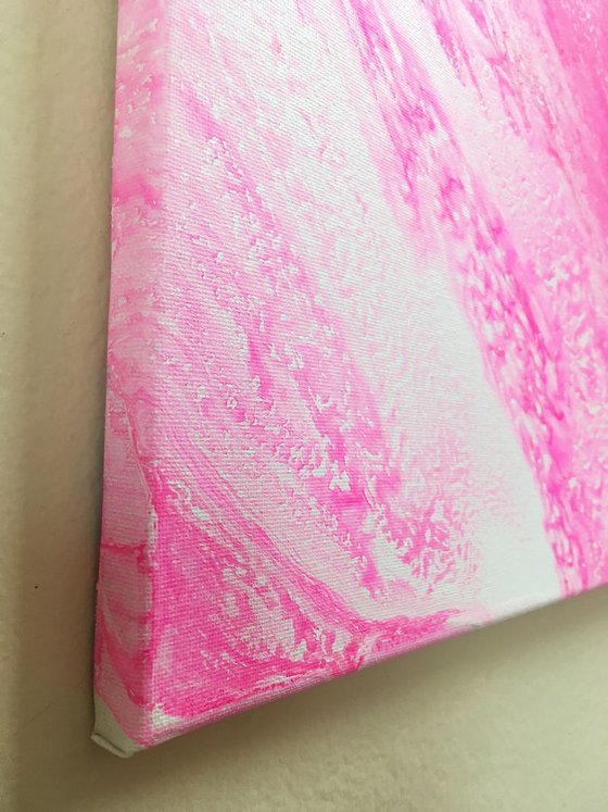 "Pleasure In Pink" - FREE WORLDWIDE Shipping - Original Abstract PMS Acrylic Painting - 20 x 16 inches