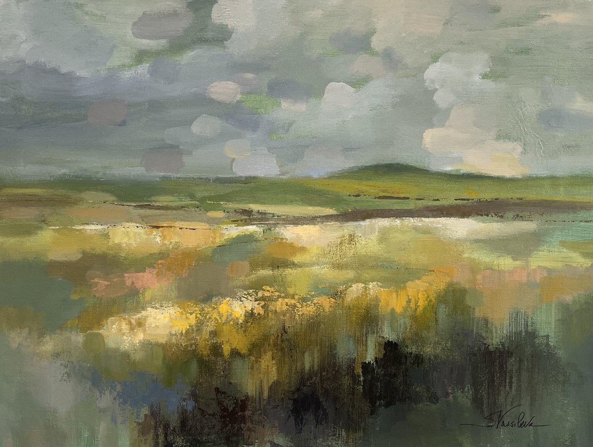  Sunlit Meadow By Silvia Vassileva, 32 X 24, Artwork For Sale On Artfinder
