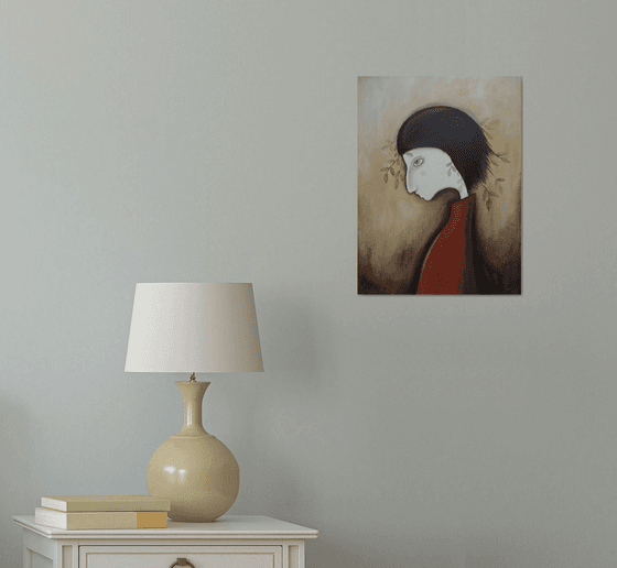 The girl in profile