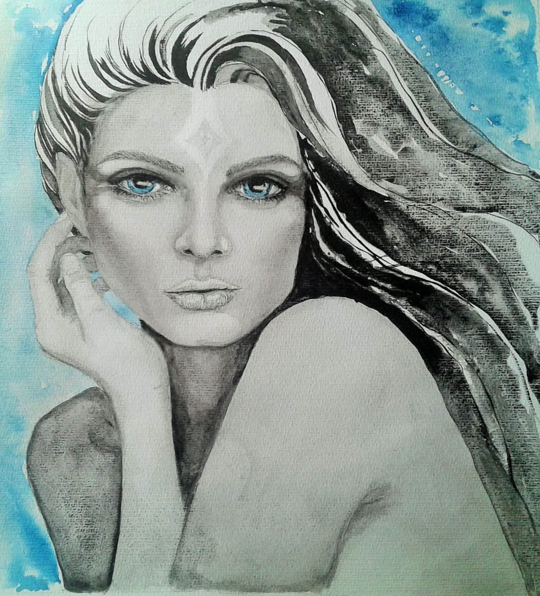 Love in blue by Ninni watercolors