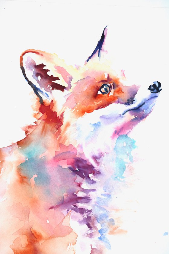 Fox painting "Curious Mr Fox"