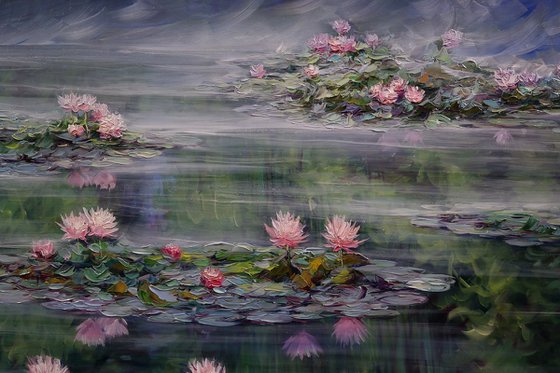 "Water lilies on the water"