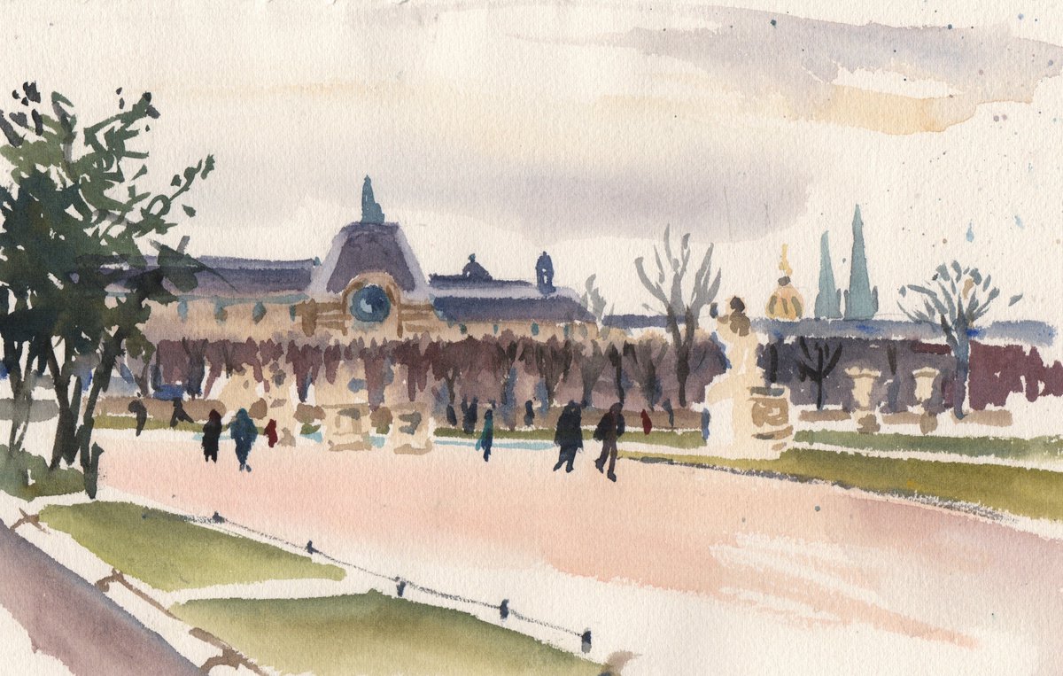 The Tuileries Garden in February by Catherine Evans