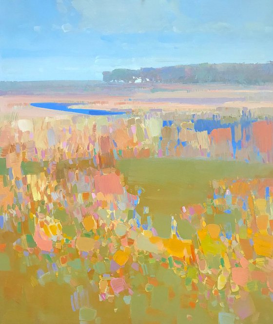 Fall, Landscape Original oil painting, One of a kind Signed