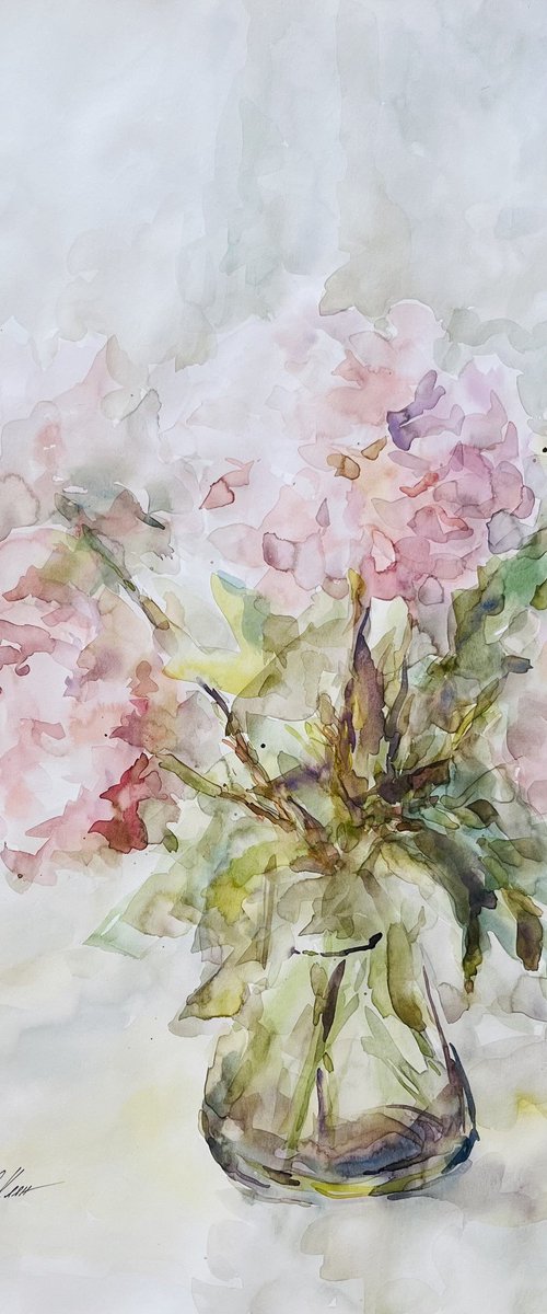 Peonies 50x65 cm 2025 by Elena Klyan