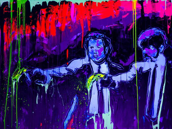 Pulp Fiction inspired by Banksy, Love and popart
