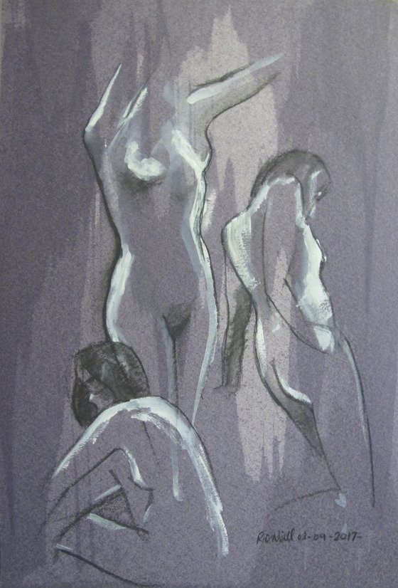 female nude 3 poses