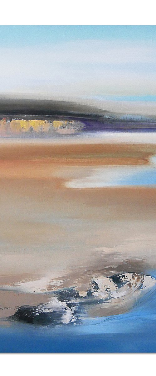 A Shore of Calmness - a neutral abstract seascape. by Olesia GR