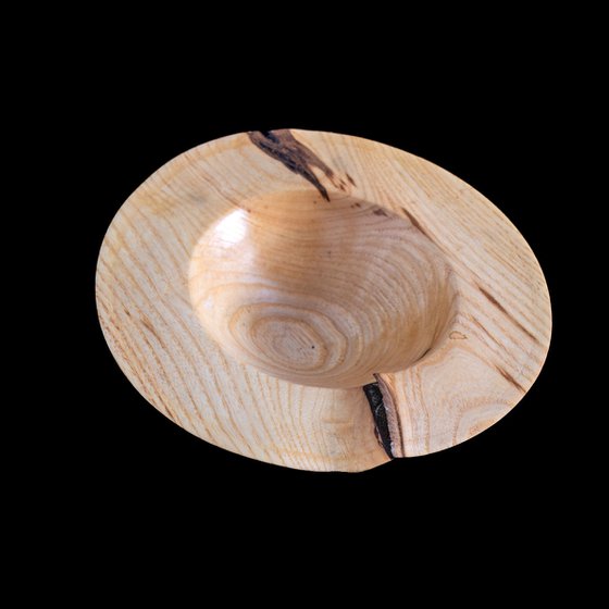 Ribbed wooden Bowl