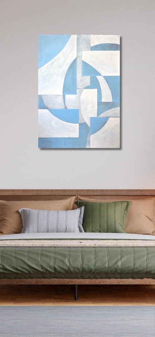 GA2403 Blue&White Geometric by Zach Touchon