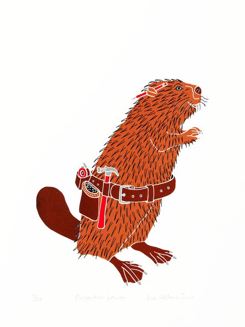 Carpenter beaver by Liz Whiteman Smith