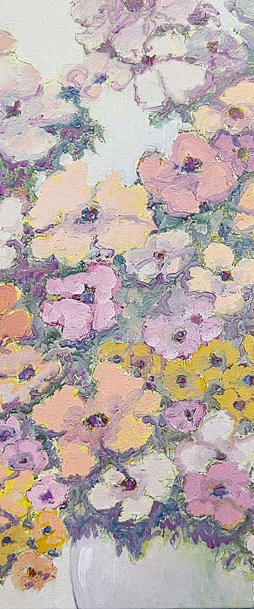 Pastel moody Flowers. by Veta Barker
