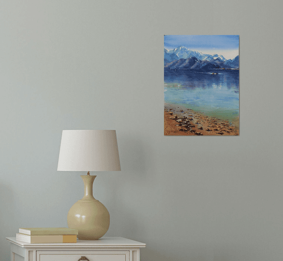 Mountain blue waters