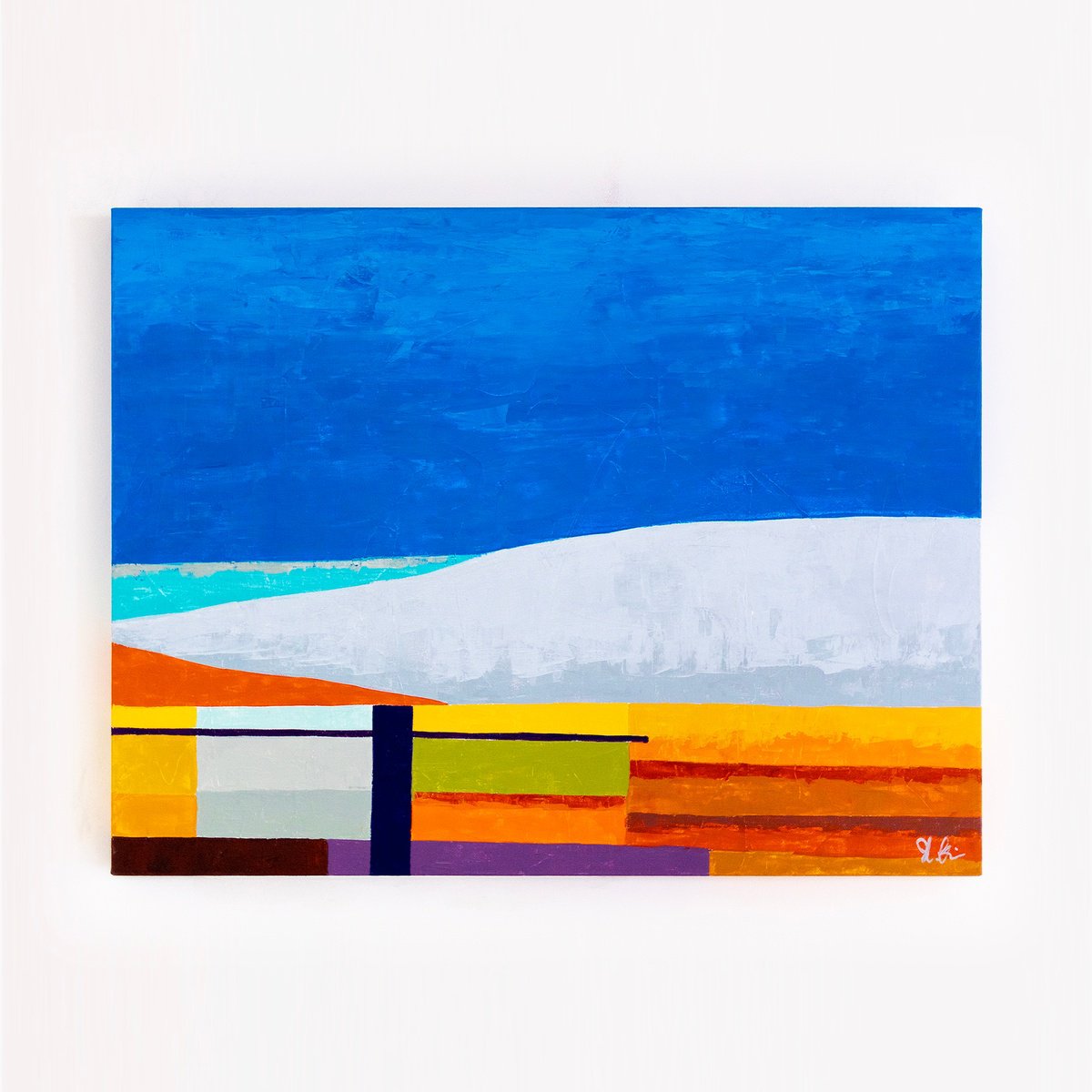 Abstract Acrylic Painting By Hyunah Kim, 30 X 24, Vibe, Original Artwork