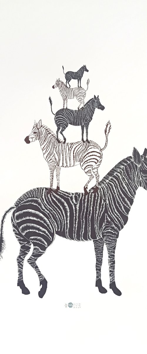 Zebras of Bremen by Mine Okur