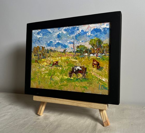 On a hot day in the field