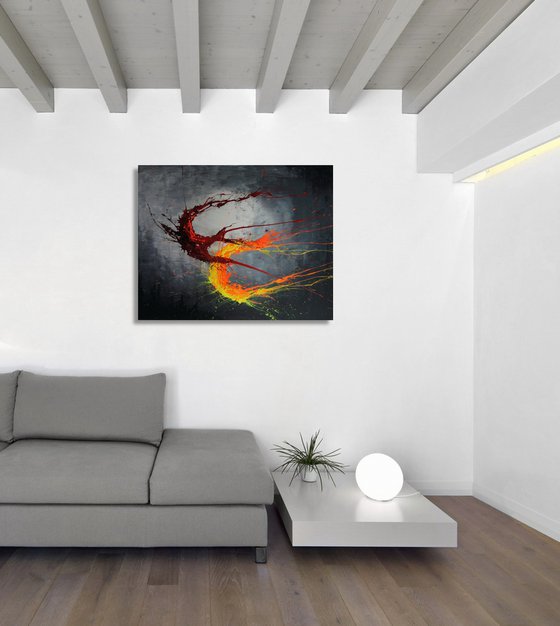 Twisting Fire IX (Spirits Of Skies 080195) (100 x 80 cm) XXL (40 x 32 inches)