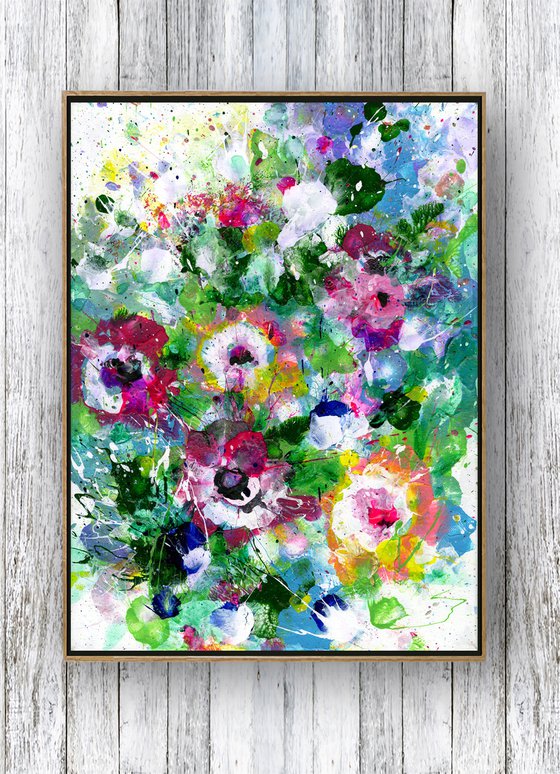 Flower Candy 2 - Floral Painting by Kathy Morton Stanion