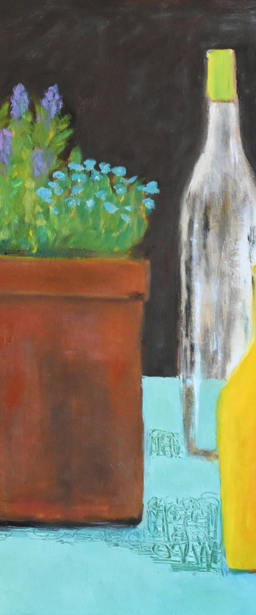 Still life with a lavender pot by Elena Zapassky