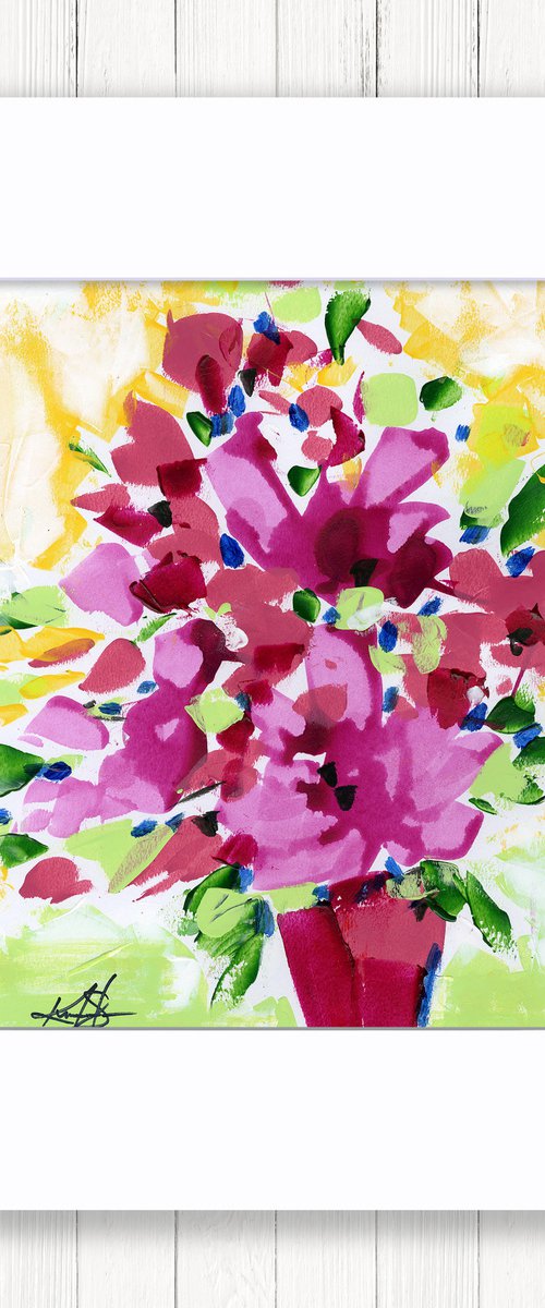 Blooms Of Joy 10 - Vase Of Flowers Painting by Kathy Morton Stanion by Kathy Morton Stanion