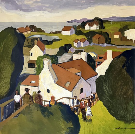 Houses Bathed in Light