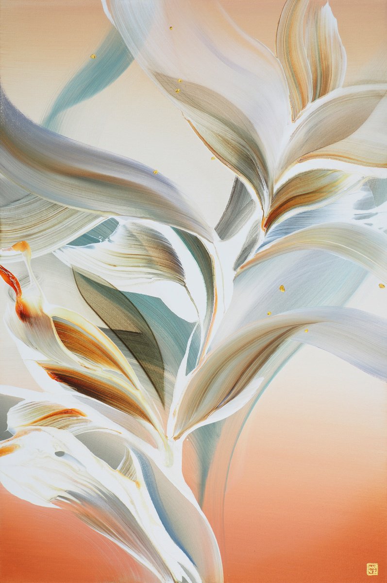 Abstract Acrylic Painting By Novi Lim, 24 X 36", Through The Groves, Original Artwork