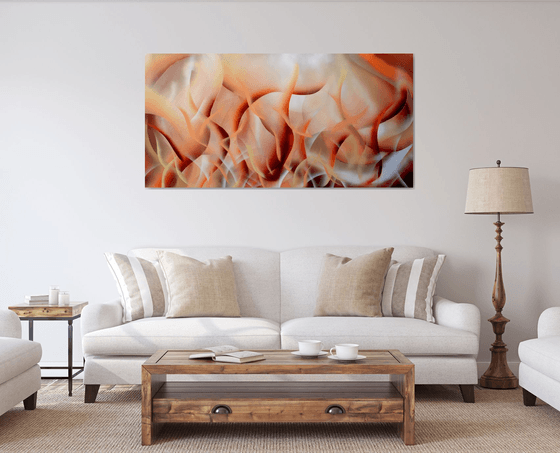 63x31.5x1.6 in, HOT CHOCOLATE - Large Ready to Hang Abstract Painting - XXXL Huge Modern Abstract Big Painting, Large Painting - Ready to Hang, Hotel, Office or Restaurant Wall Decoration