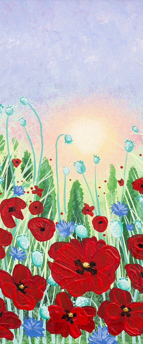 Red  Poppy Bloom by Yvonne B Webb