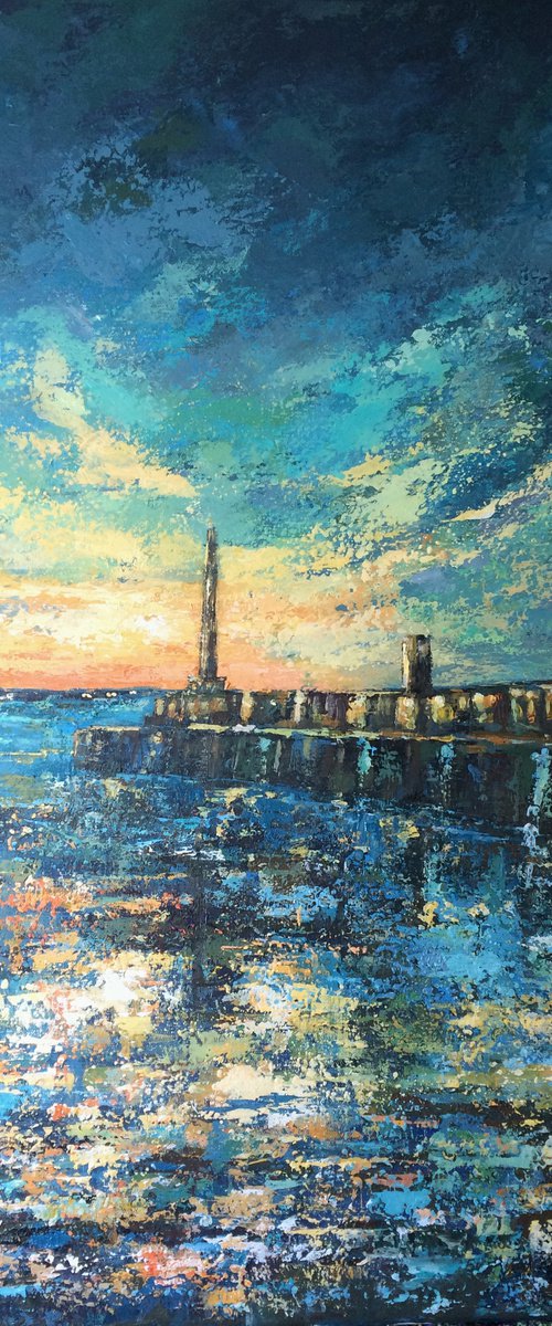 Big Sunset Over Margate by Colette Baumback