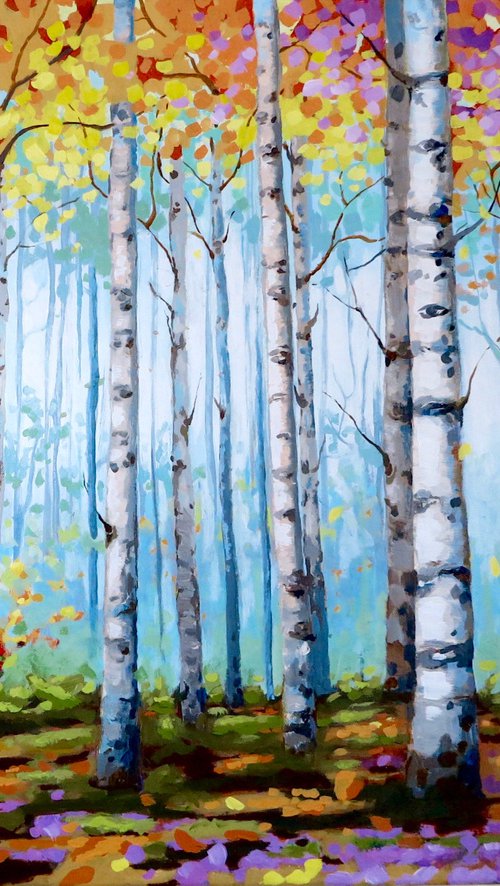 Aspen tree Queen of the woods by Marilene Salles